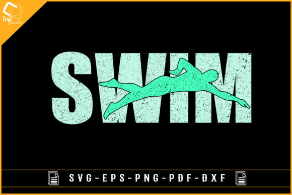 Swim Vintage Retro T-shirt Sublimation